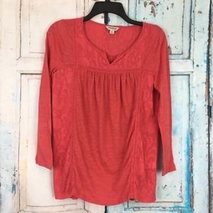 Lucky Brand Pink Tunic Top
